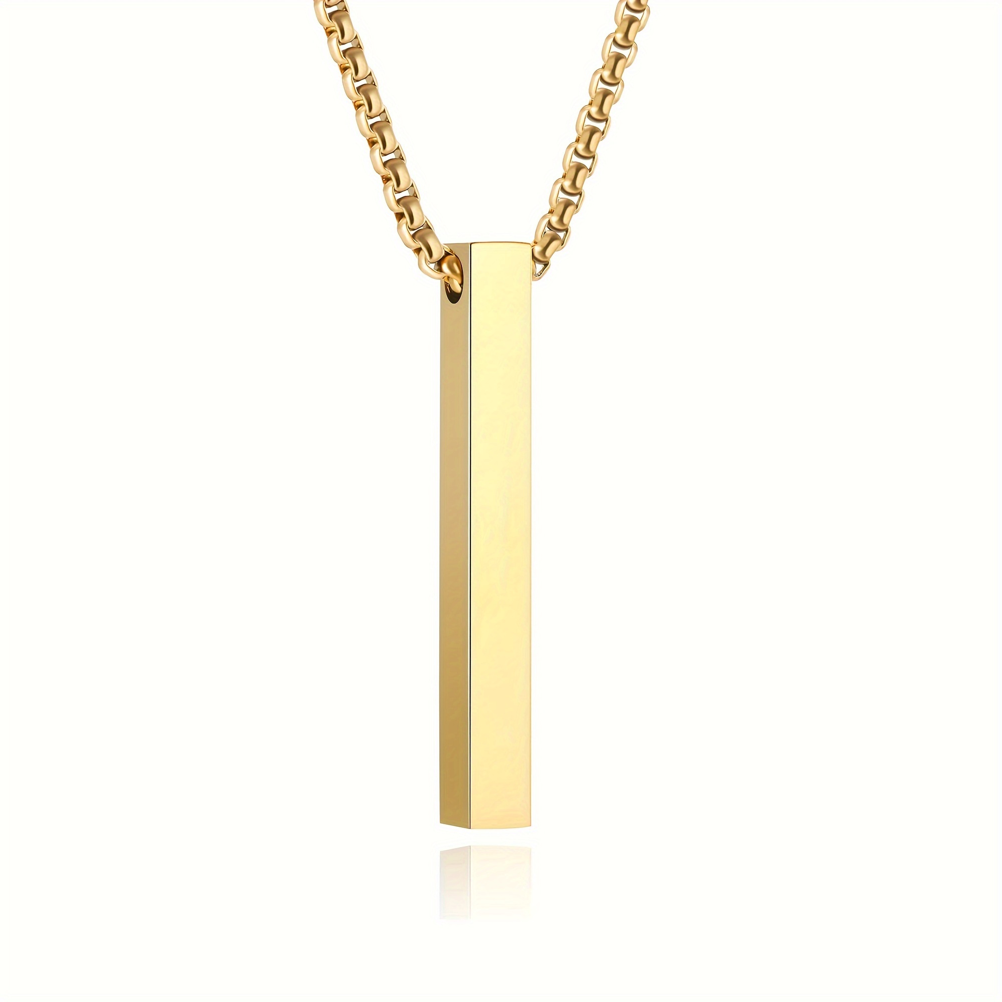Long Stainless Steel Pendant Necklace